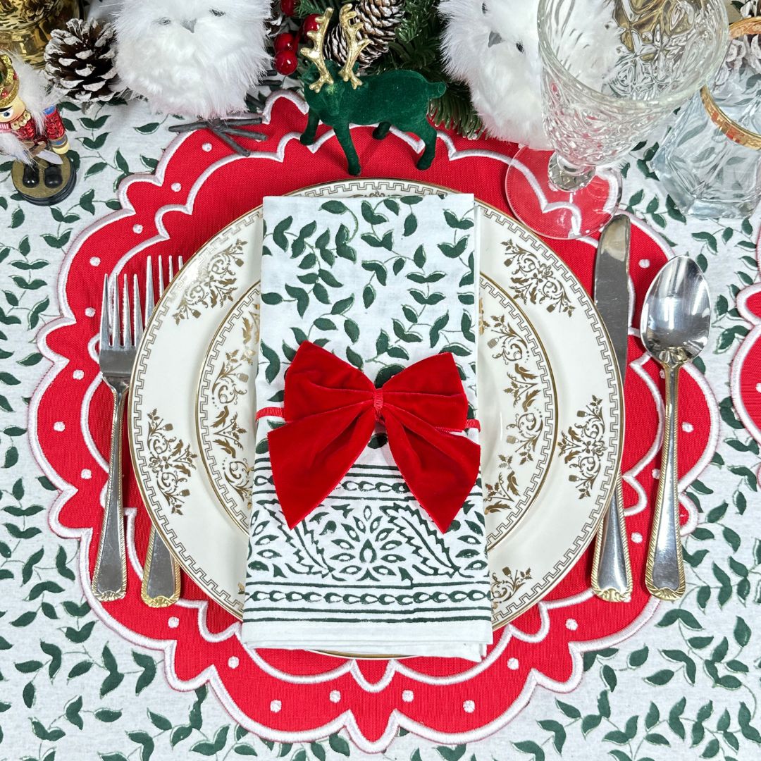 Ava Placemats, Red, Set of 4