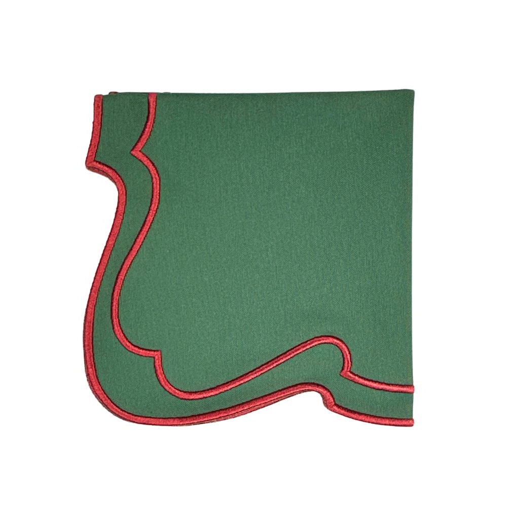 Christmas Belle Napkins, Green, Set of 4
