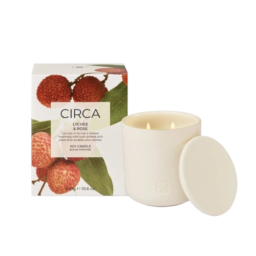 Circa Lychee & Rose Scented Candle 10.6 oz.