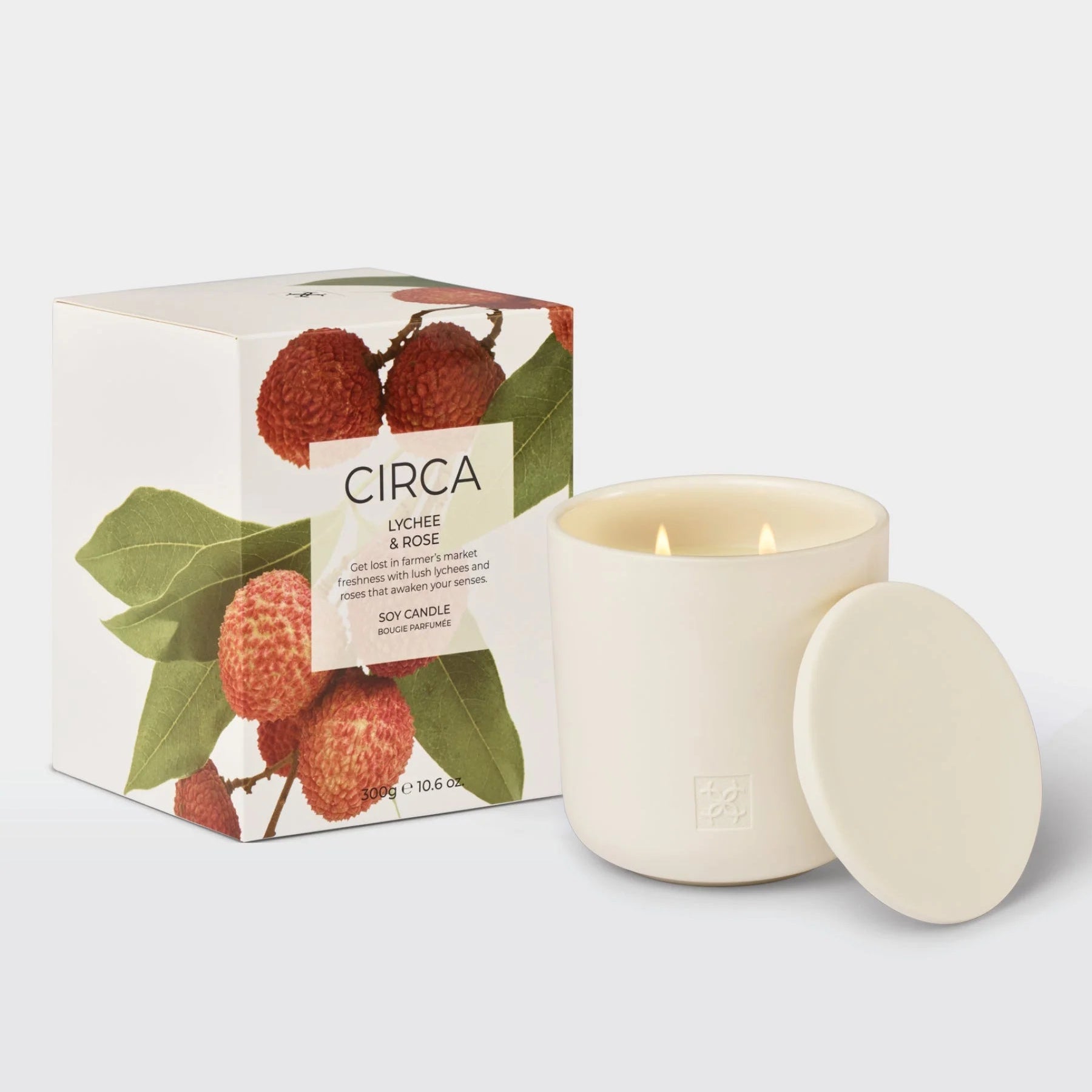 Circa Lychee & Rose Scented Candle 10.6 oz.