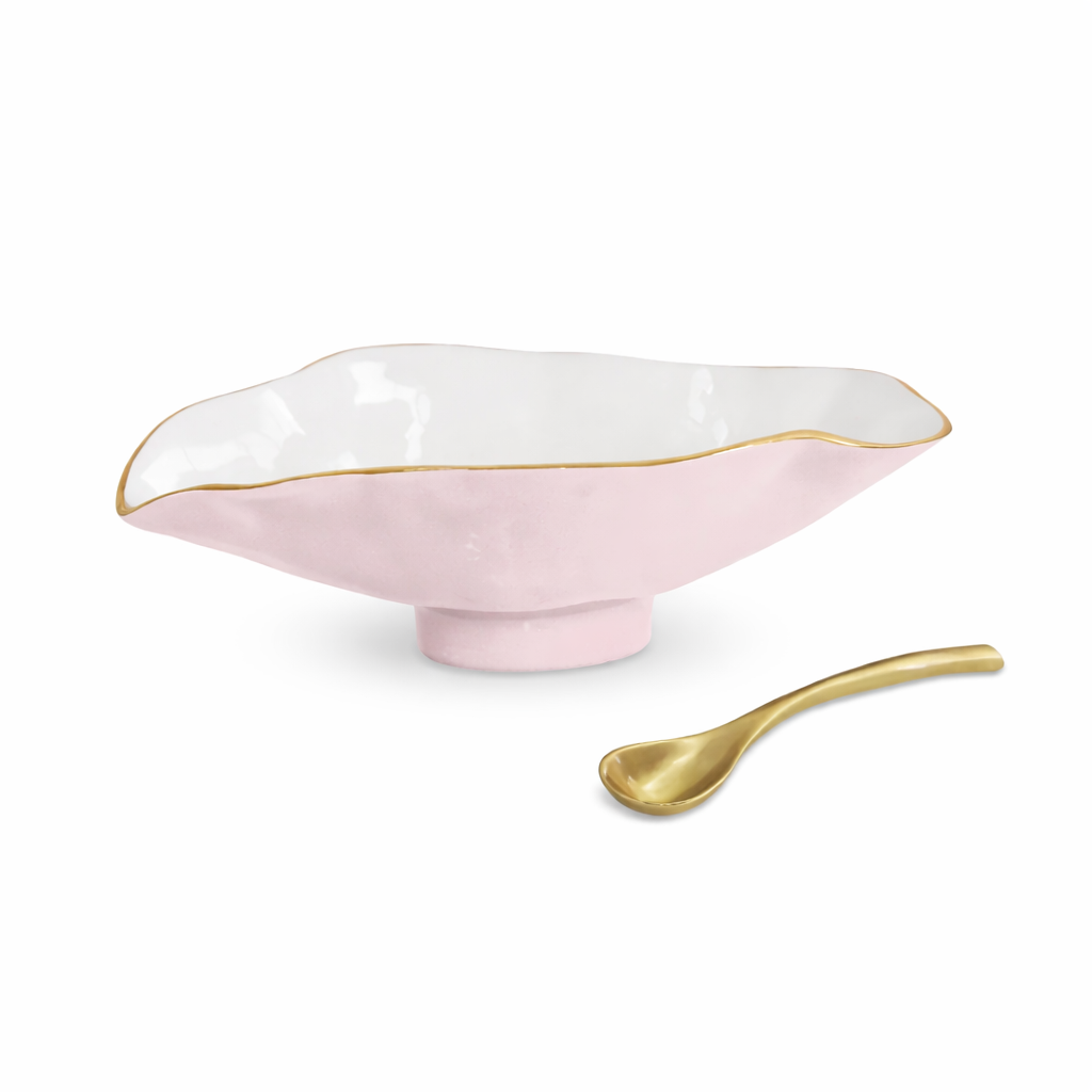 Beatriz Ball Encanto Claire Small Oval Bowl with Spoon, Camellia