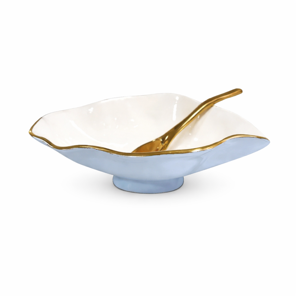 Beatriz Ball Encanto Claire Small Oval Bowl with Spoon, Periwinkle