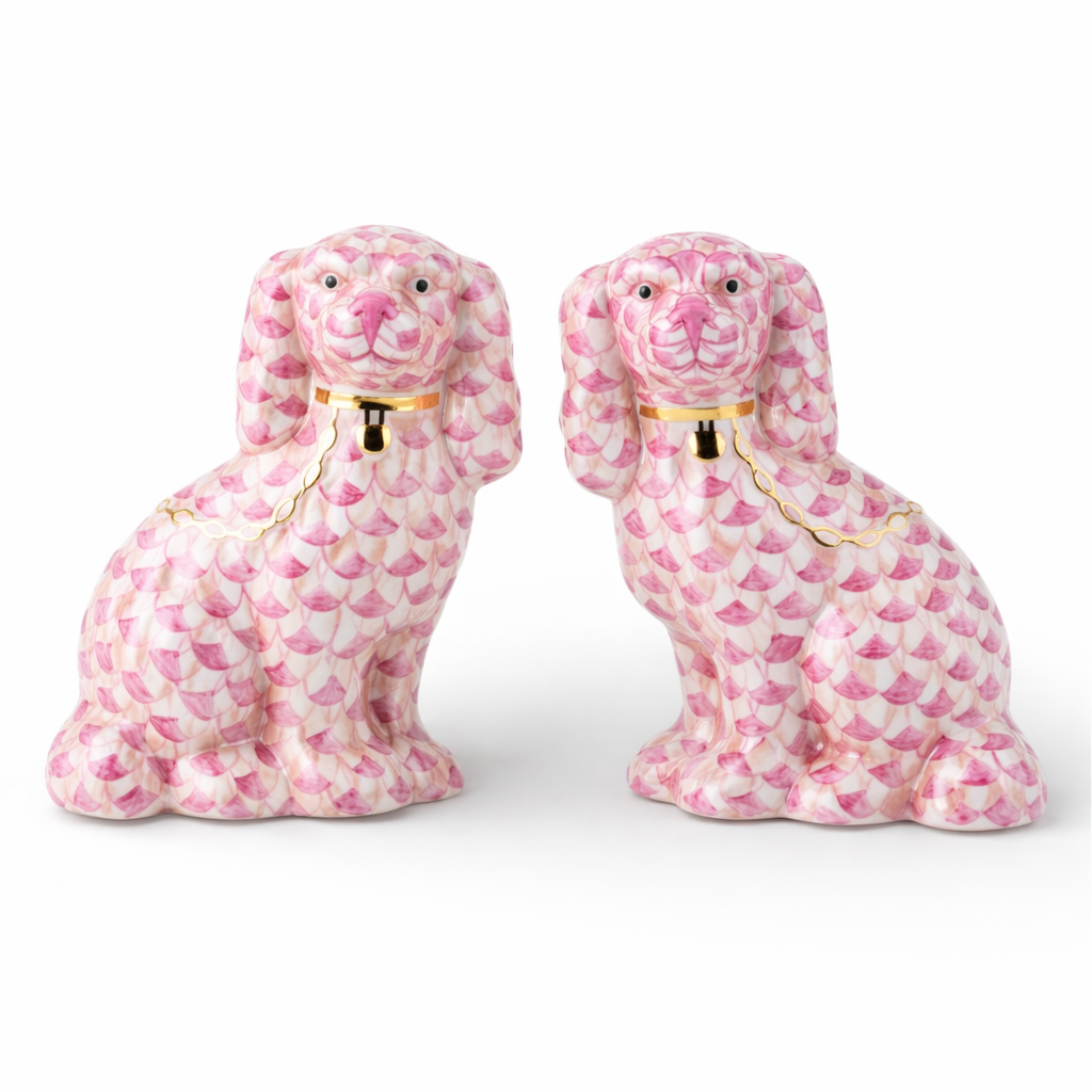 Claude Large Fishscale Spaniels, Pink