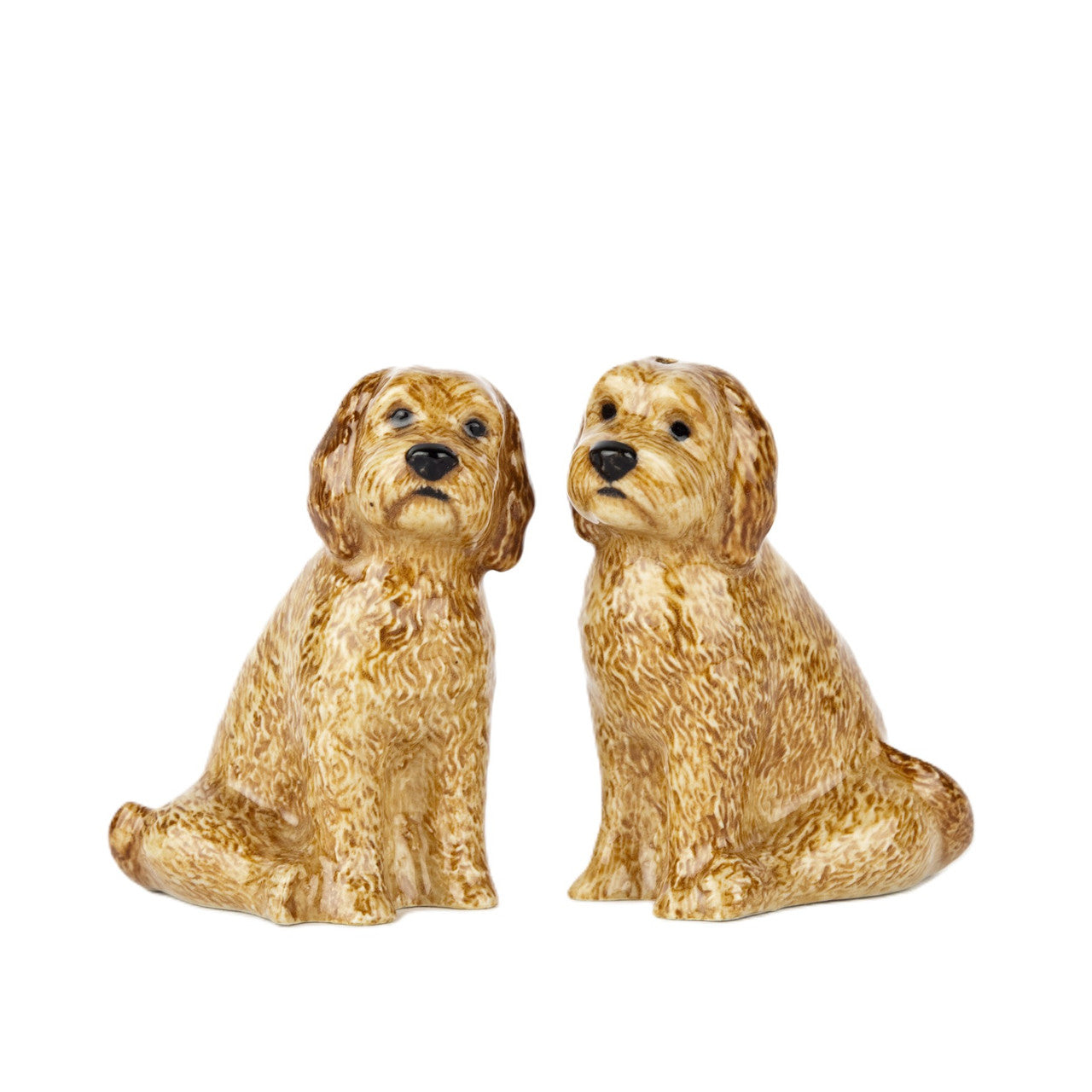 Quail Ceramics Cockapoo Salt and Pepper Apricot Set