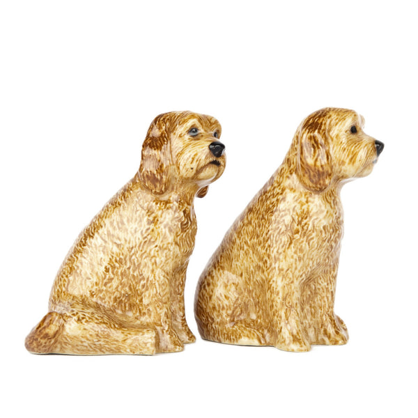 Ceramic Cockapoo Quail Ceramics Cockapoo Salt and Pepper Apricot Set - Hunt and Bloom