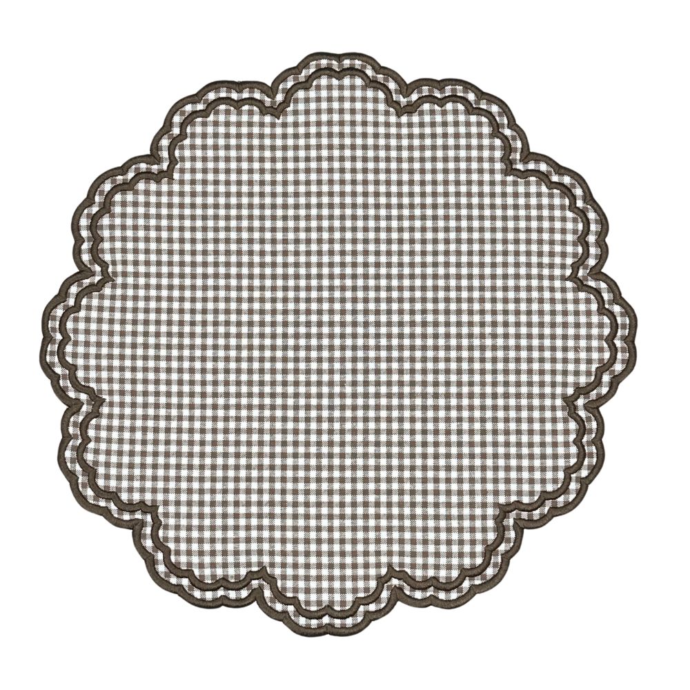 Bettina Cocoa Gingham Placemats, Set of 4