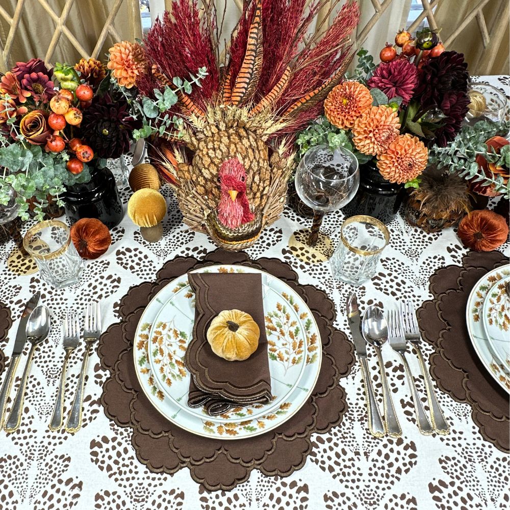 Lillian Placemat, Cocoa, Set of 4