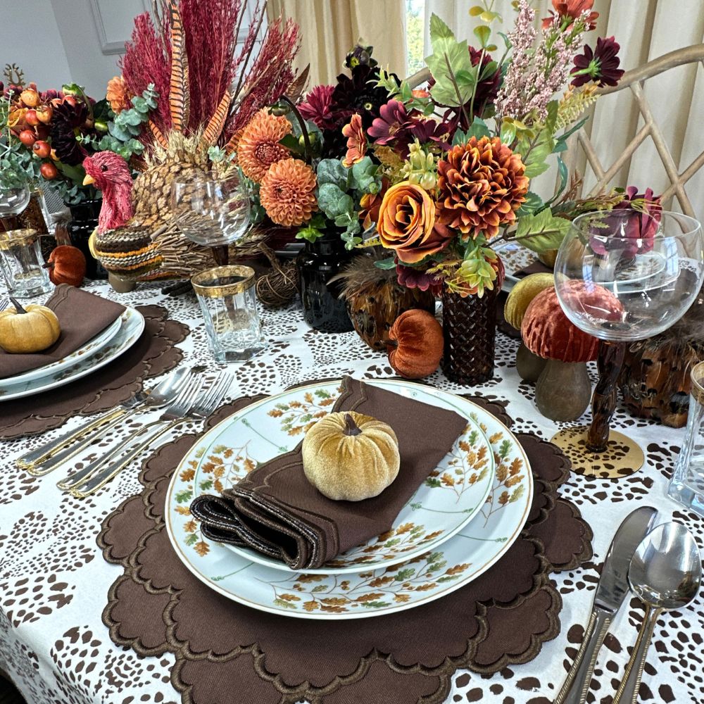 Lillian Placemat, Cocoa, Set of 4