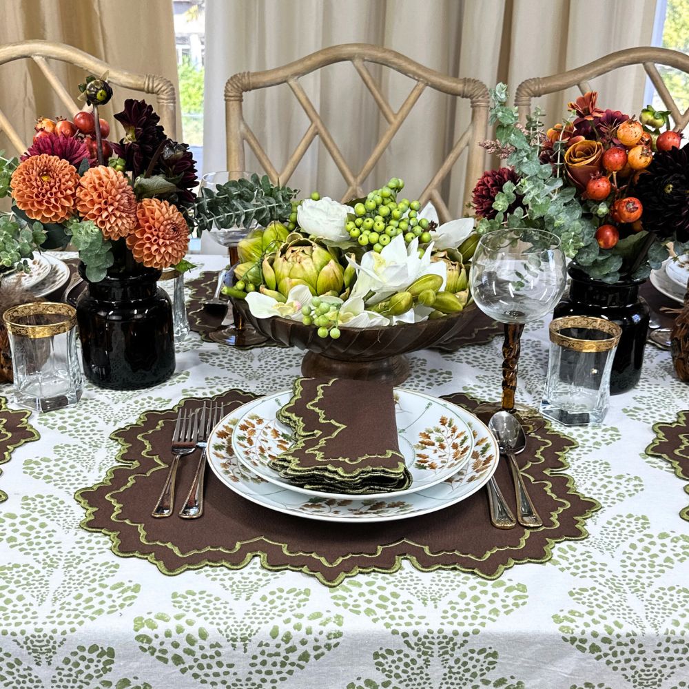 Whitley Napkin, Cocoa & Sage, Set of 4