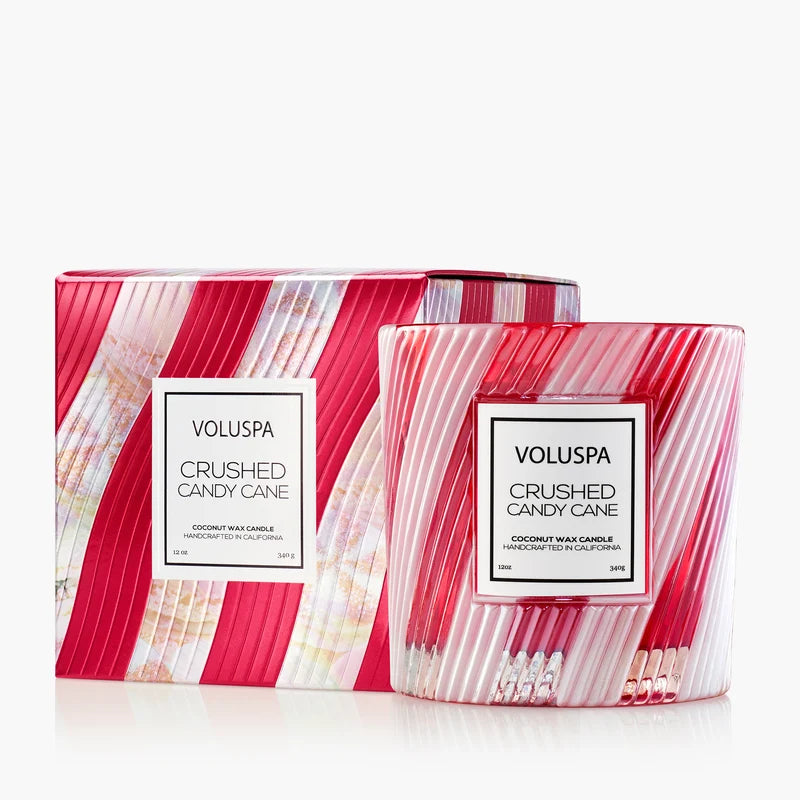 Voluspa Crushed Candy Cane Limited Edition Luxe Candle