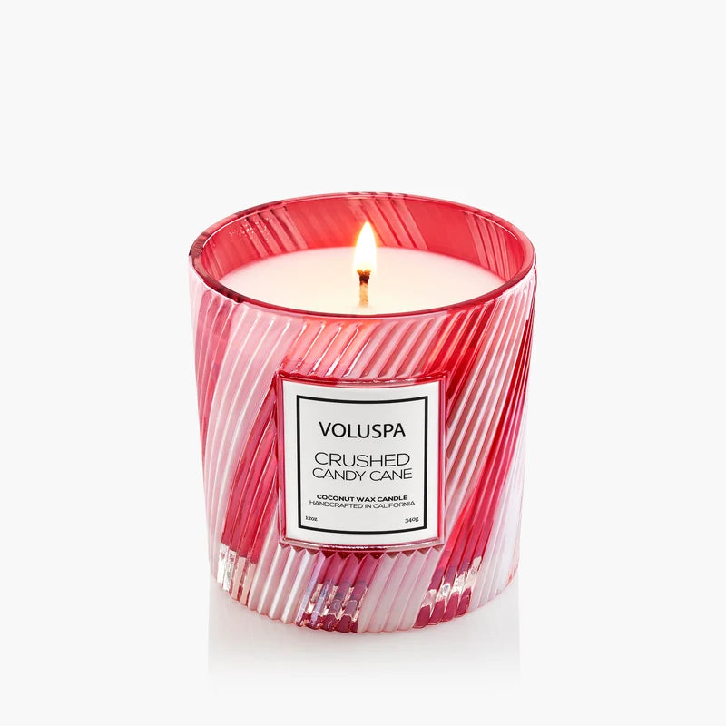 Voluspa Crushed Candy Cane Limited Edition Luxe Candle