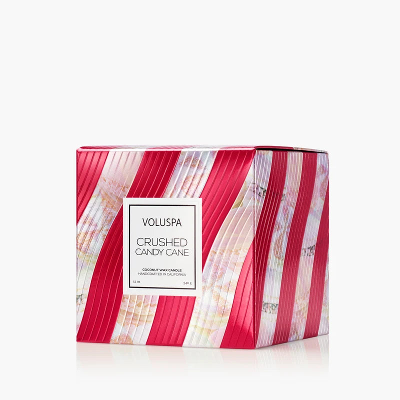 Voluspa Crushed Candy Cane Limited Edition Luxe Candle