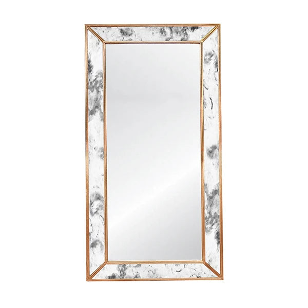 Worlds Away Dion Floor Mirror, Gold Leaf