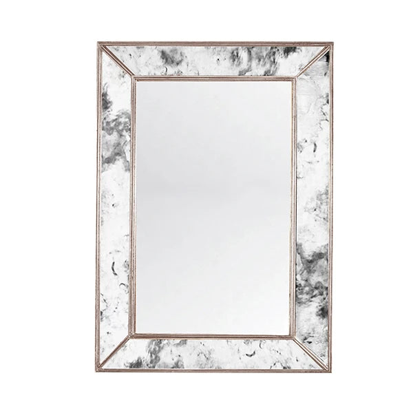 Worlds Away Dion Mirror, Silver Leaf