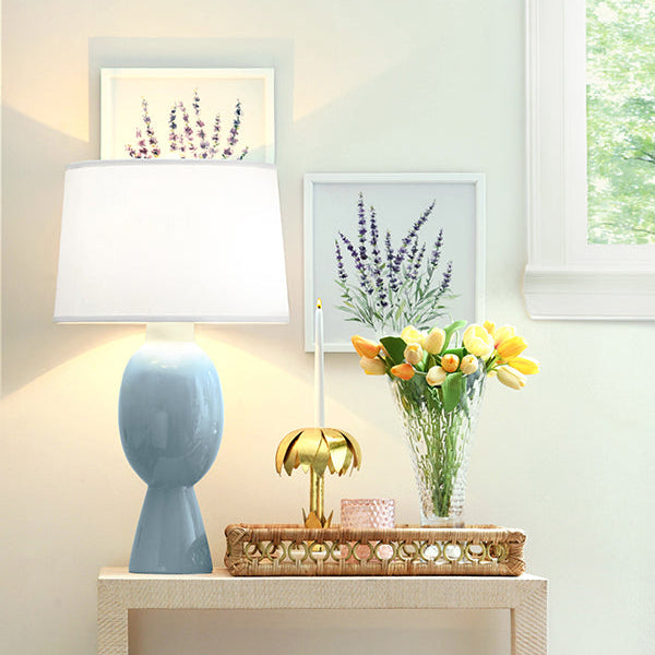 Worlds Away Dover Lamp, Light Blue