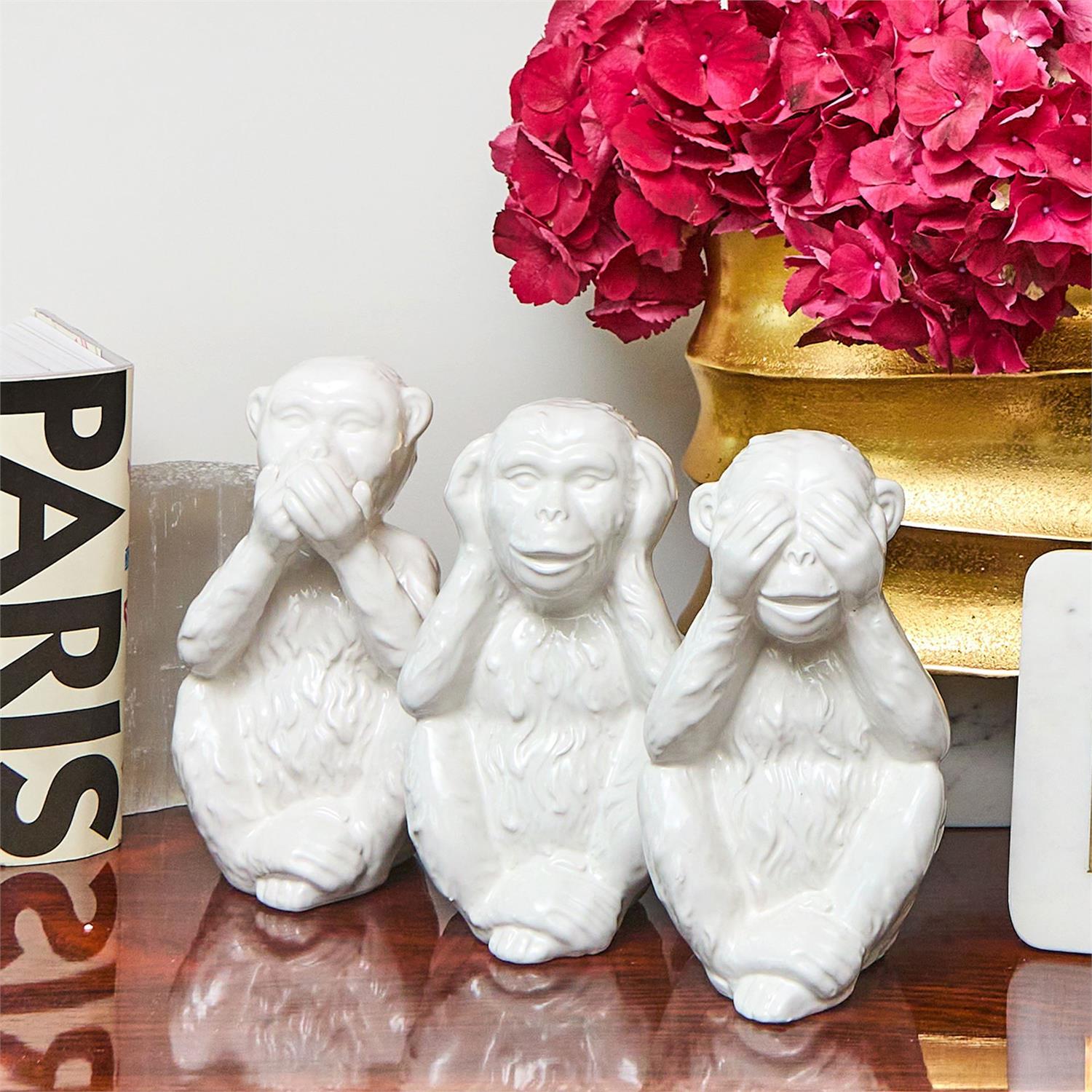 See, Hear, Speak Monkeys, Set of 3