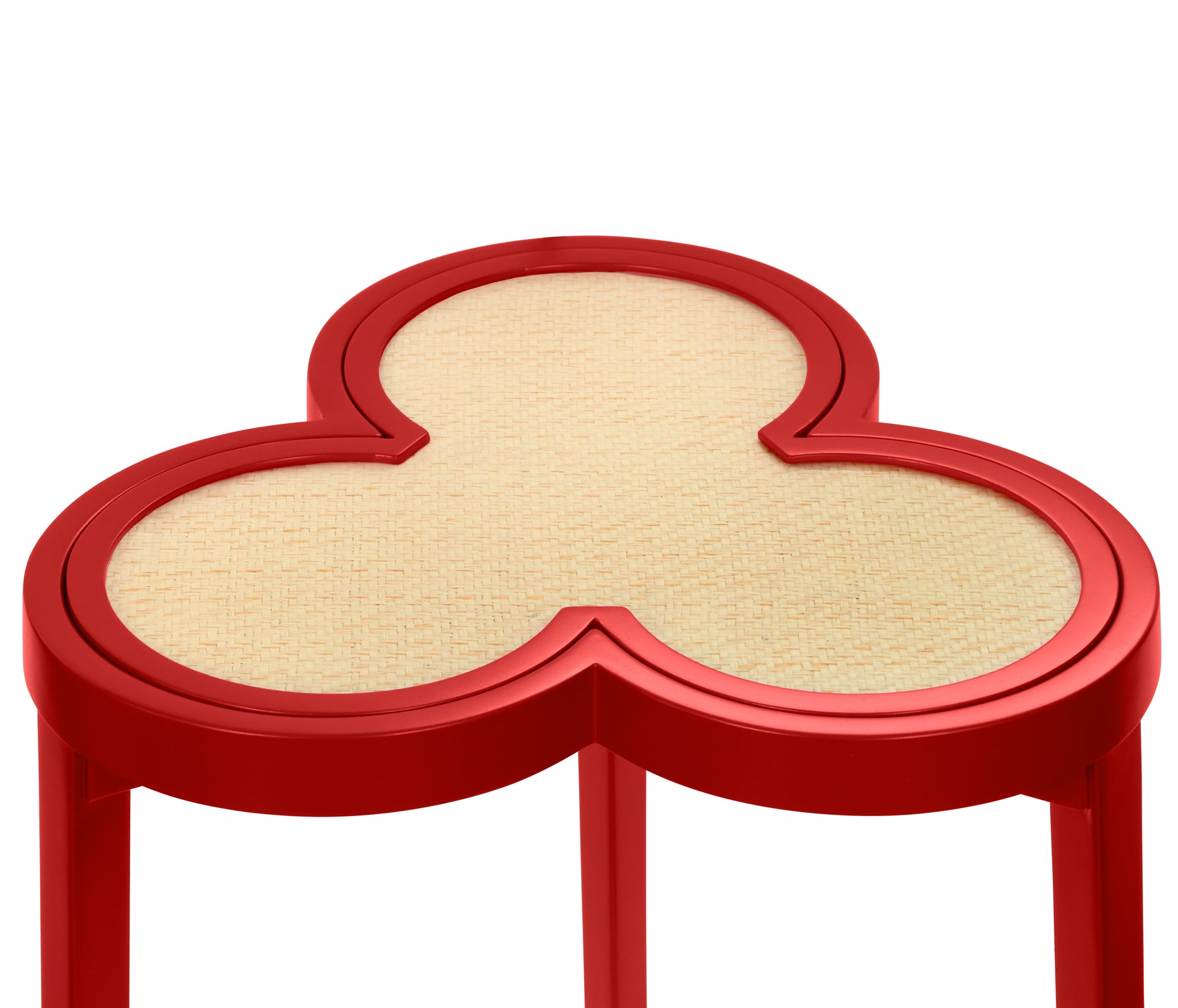 Worlds Away Dylan Accent Table, Red