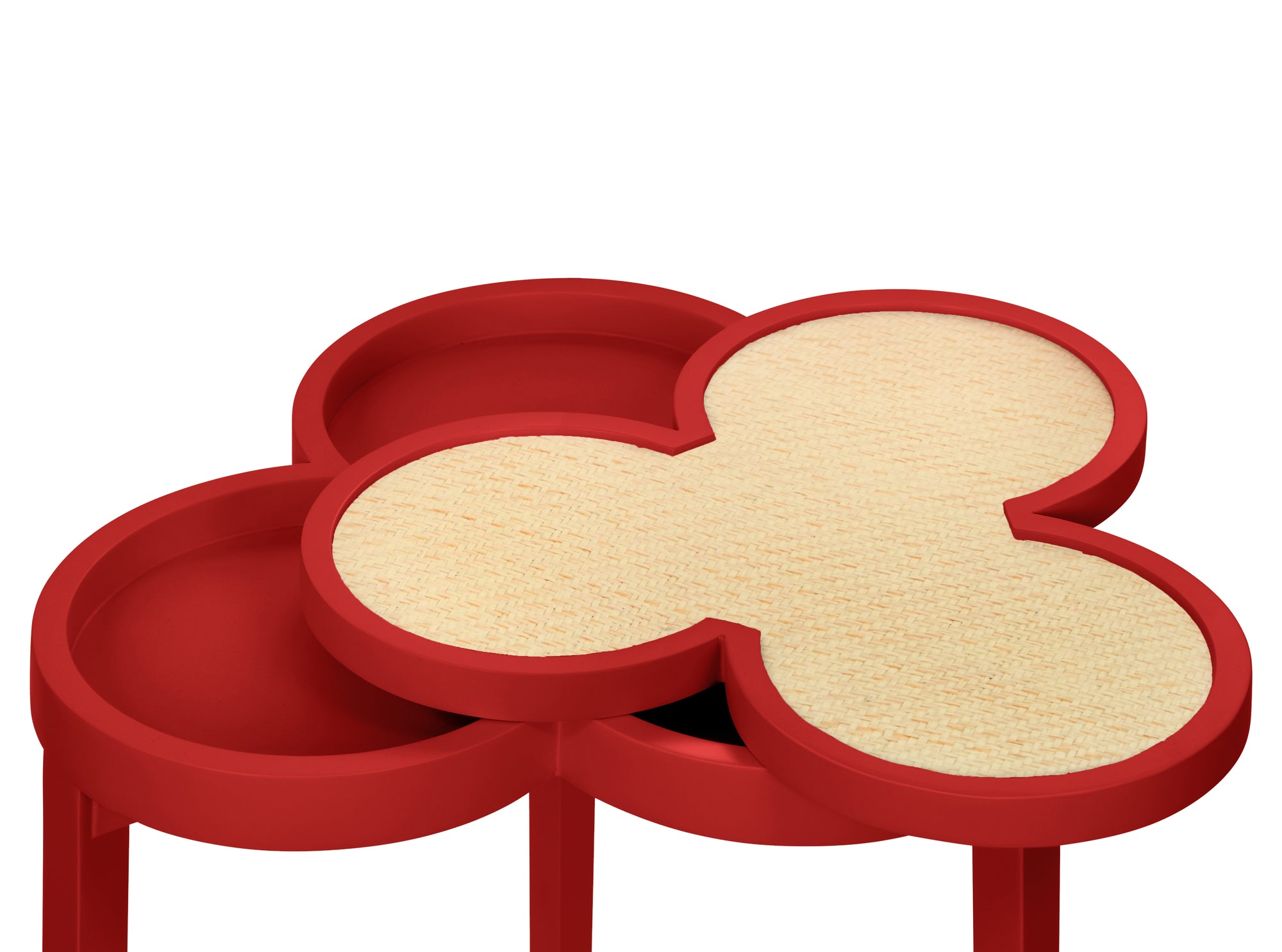 Worlds Away Dylan Accent Table, Red