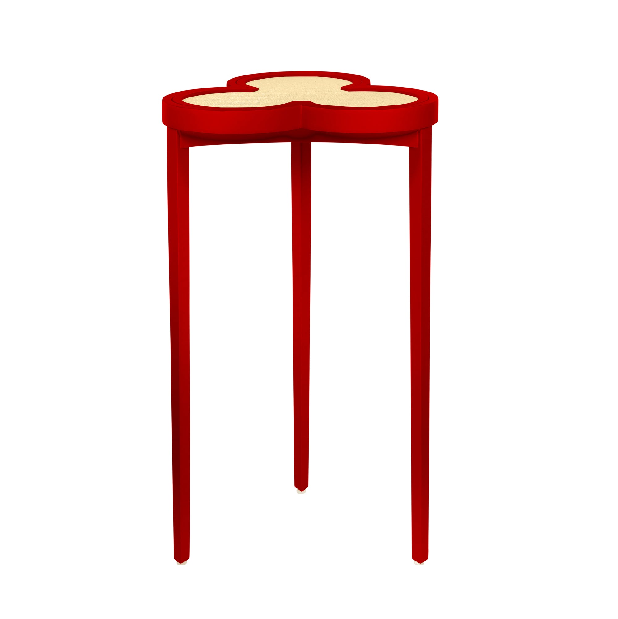 Worlds Away Dylan Accent Table, Red