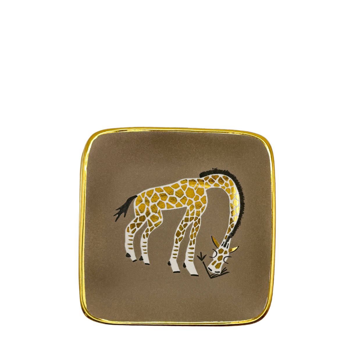 Waylande Gregory Giraffe Small Square Tray, Mocha