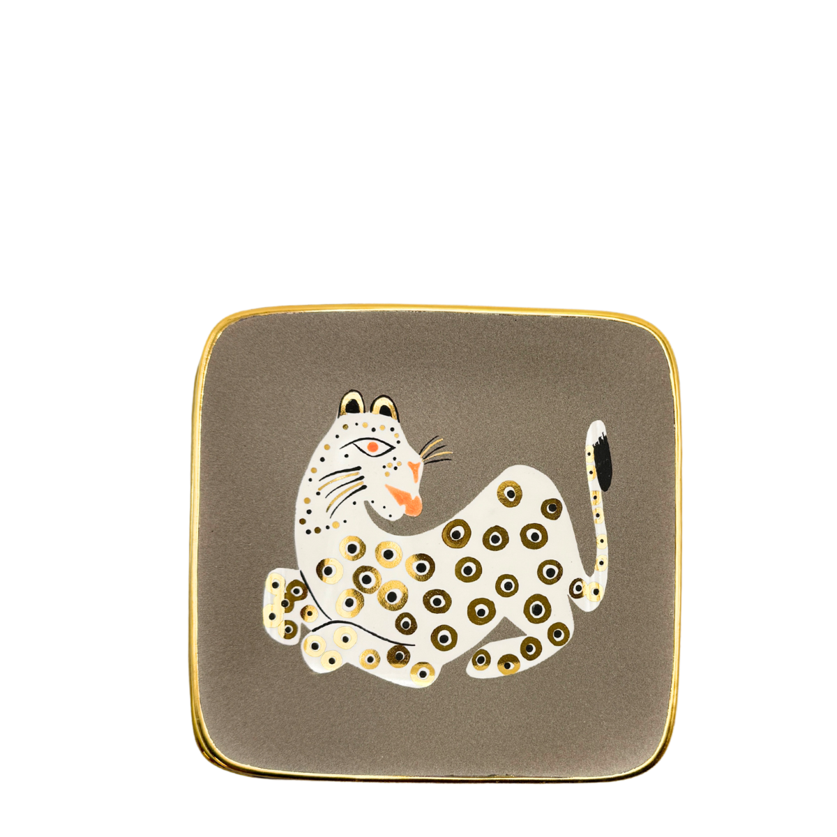 Waylande Gregory Leopard Small Square Tray, Mocha