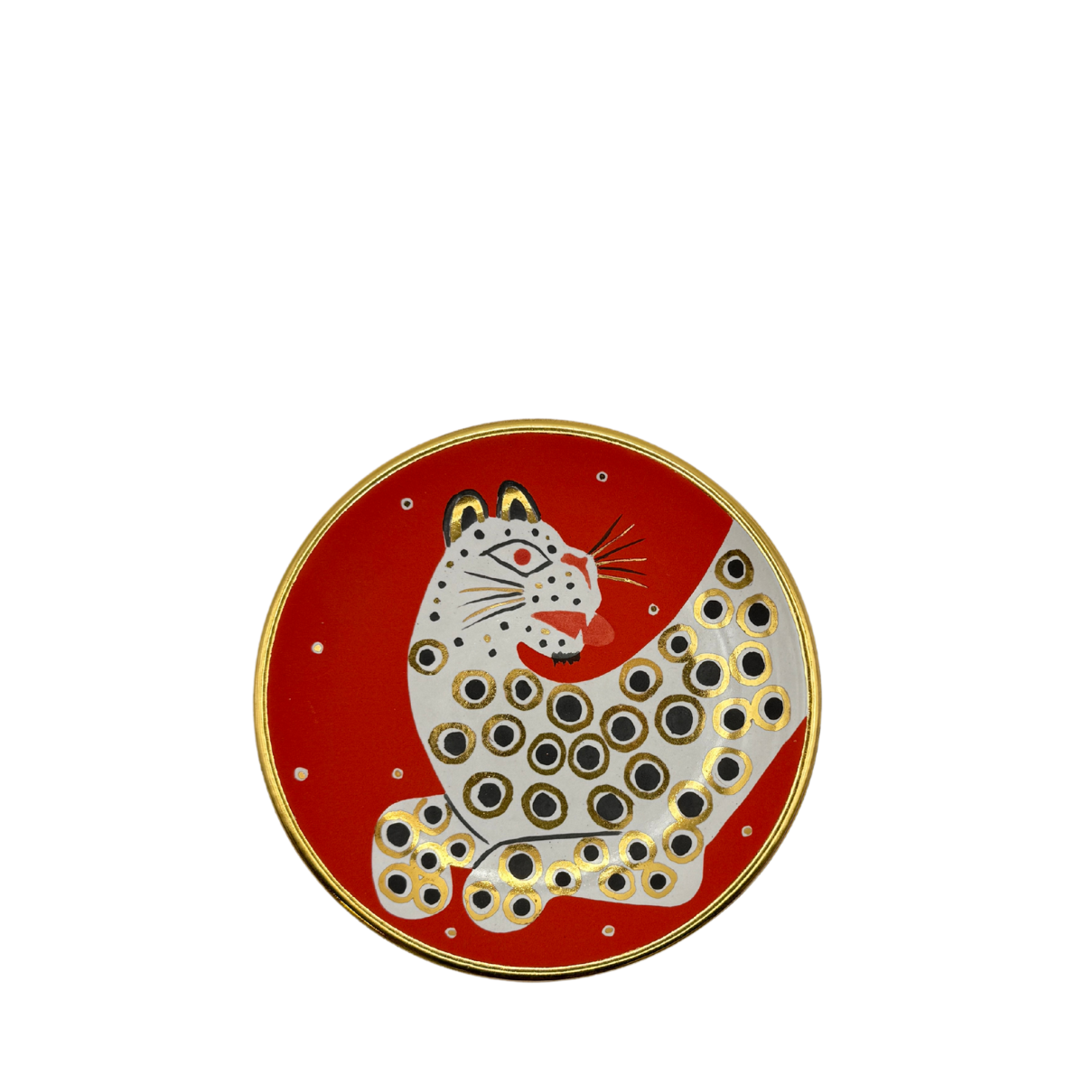 Waylande Gregory Leopard Bullet Bowl, Orange