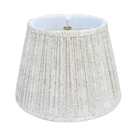 Travis Shirred Lamp Shade, White
