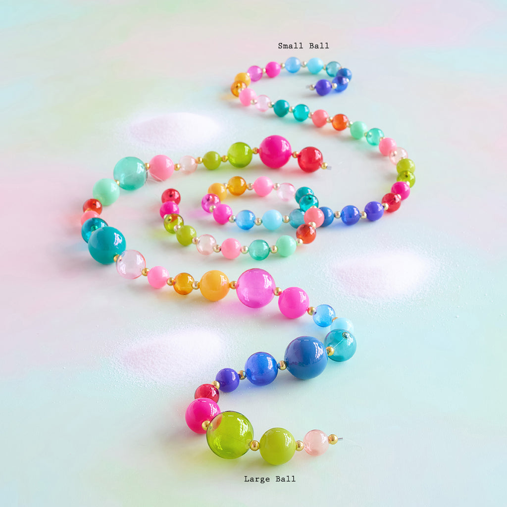 Glitterville Rainbow Half and Half Sugar Plum Garland Set