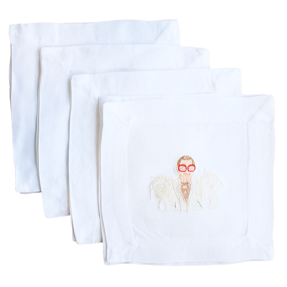 Elton Embroidered Cocktail Napkins