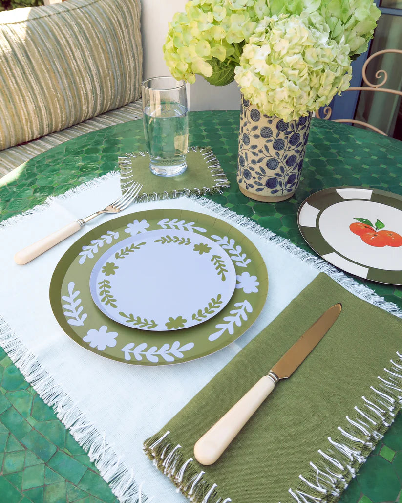Casa Hors d'Oeuvres Paper Plate Set, Cielo