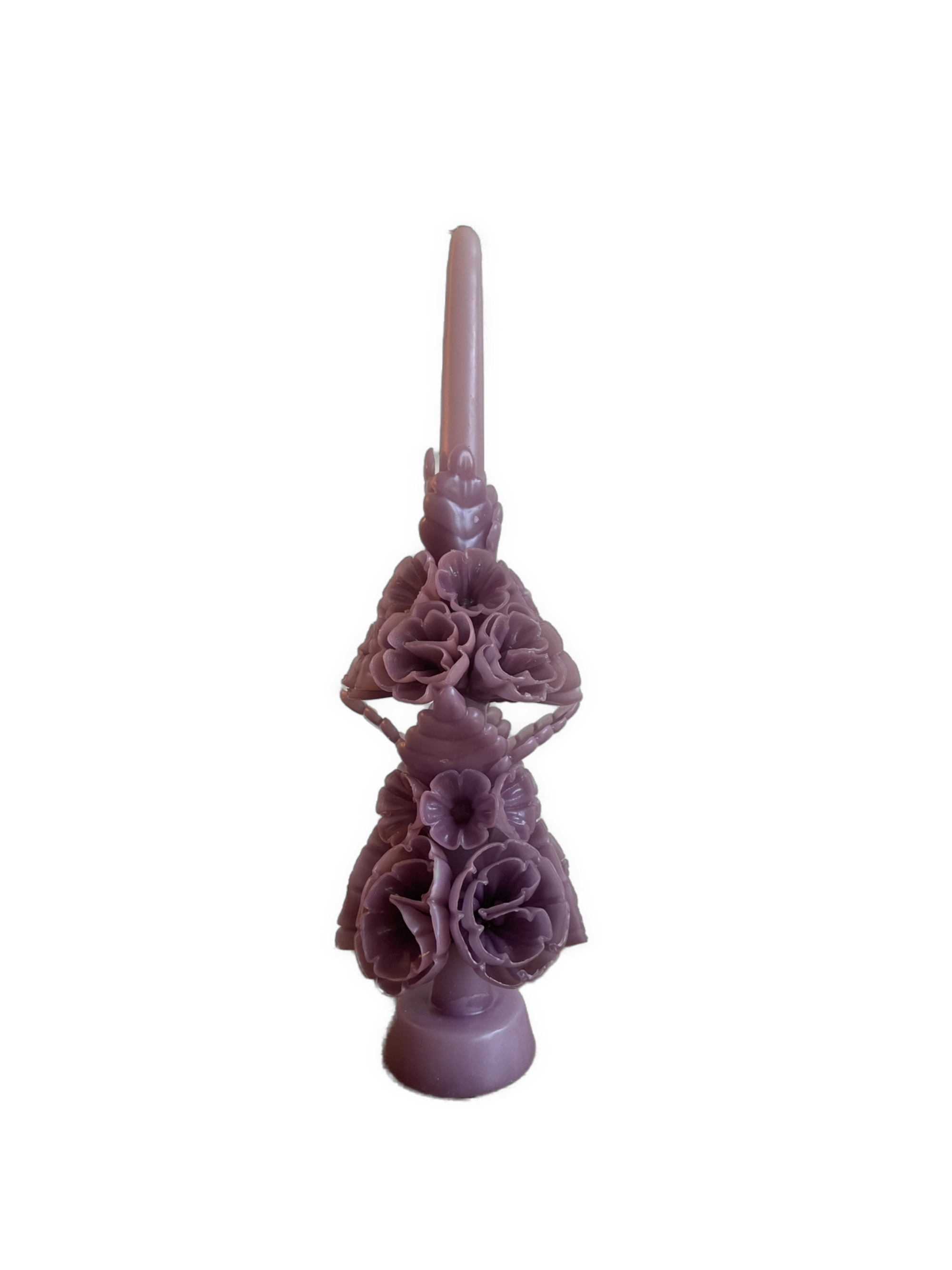 Oaxacan Taper Candle, Dusty Lilac