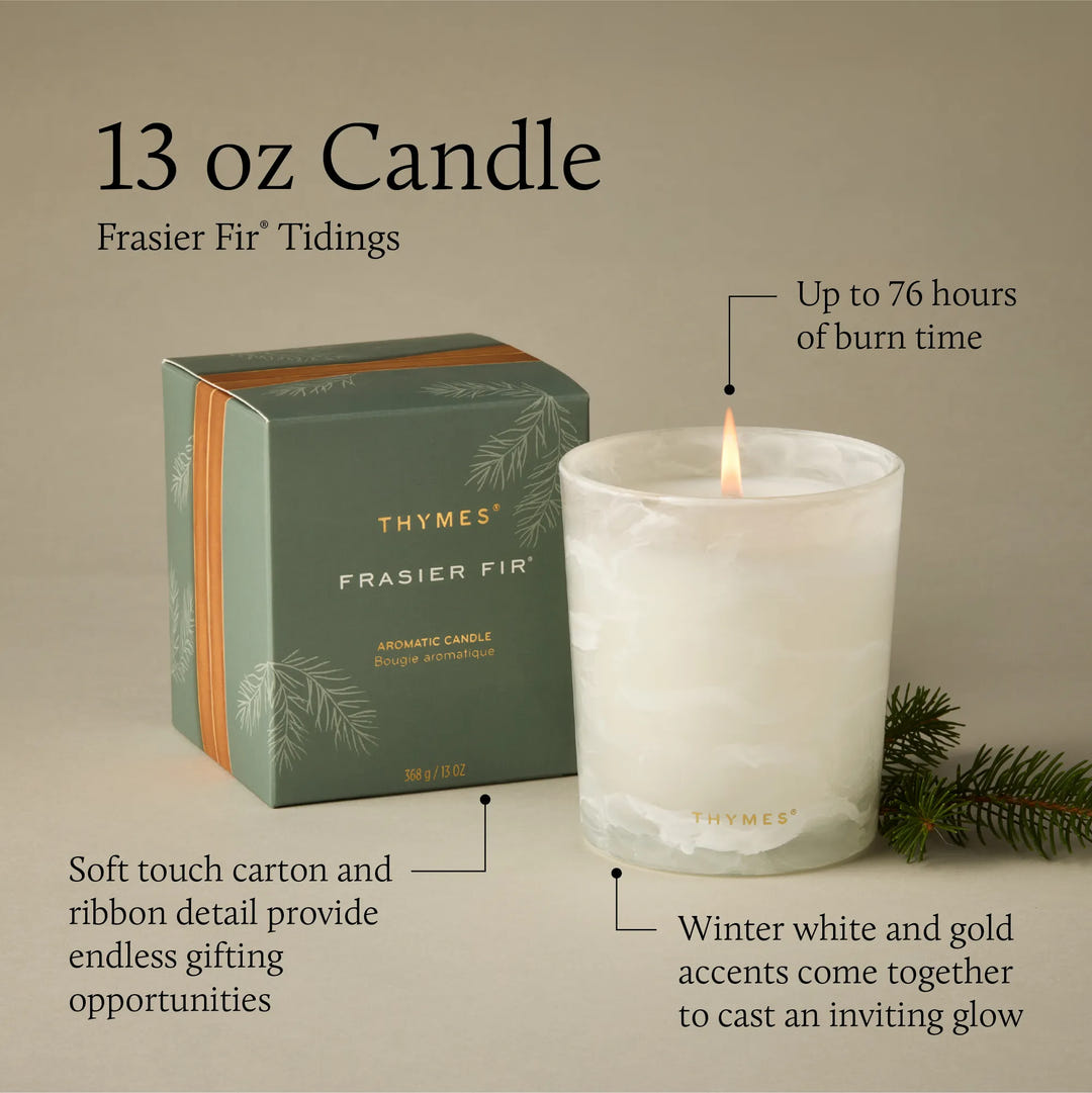 Thymes Frasier Fir® Tidings 13 oz Poured Candle