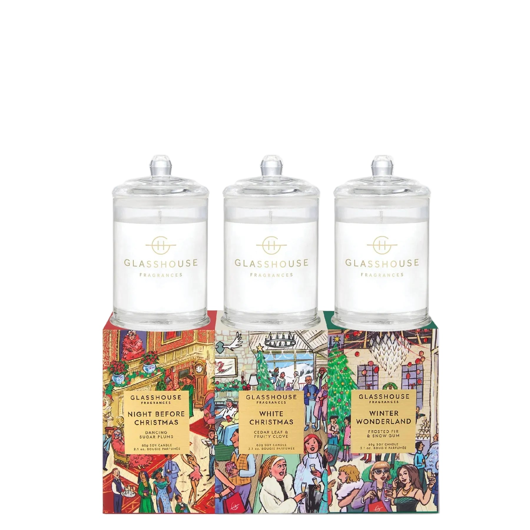 Glasshouse Christmas Candle Trio