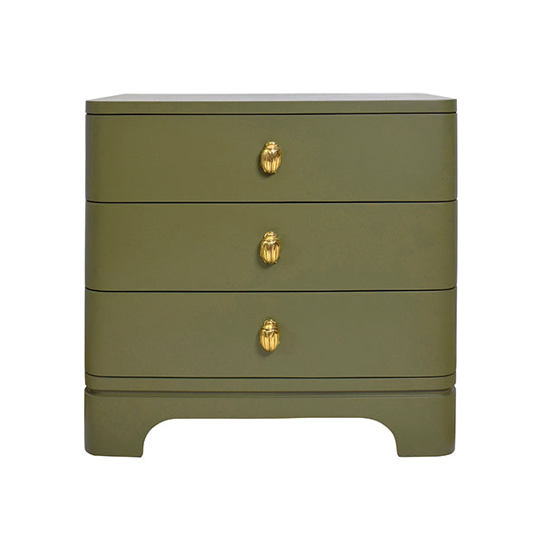 Worlds Away Fortune Side Table, Olive