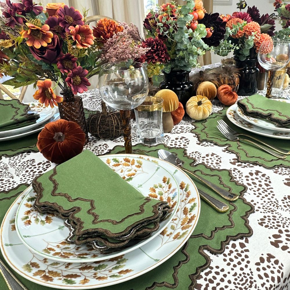 Whitley Placemat, Fern & Cocoa, Set of 4