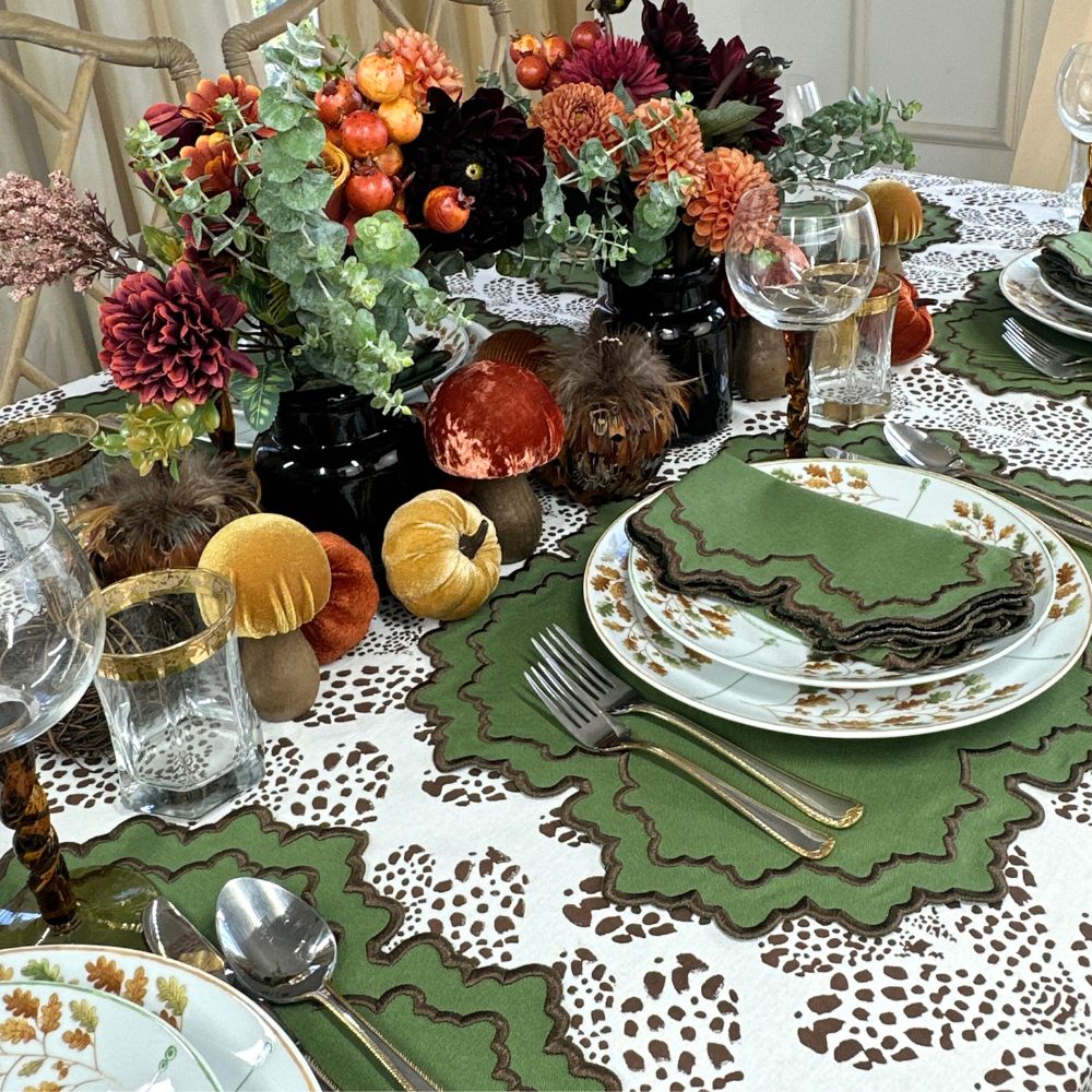 Whitley Placemat, Fern & Cocoa, Set of 4