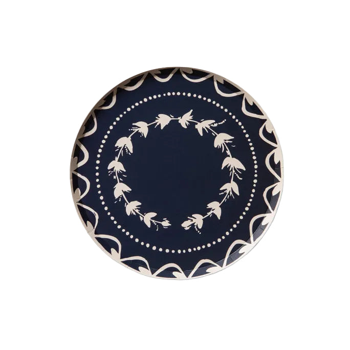 Fête Hors d'Oeuvres Paper Plate Set, French Navy