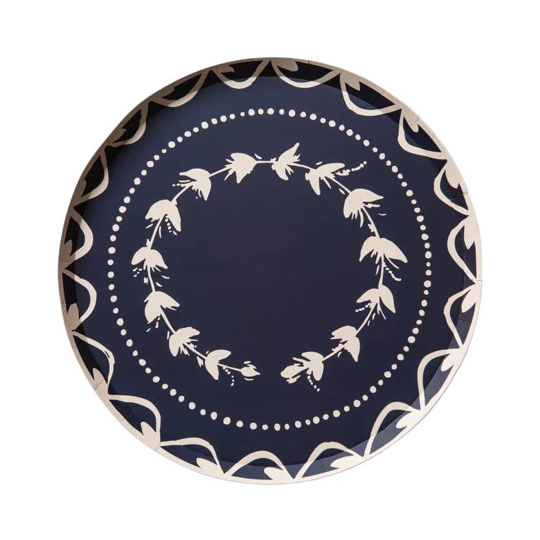 Fête Dinner Paper Plate Set, French Navy