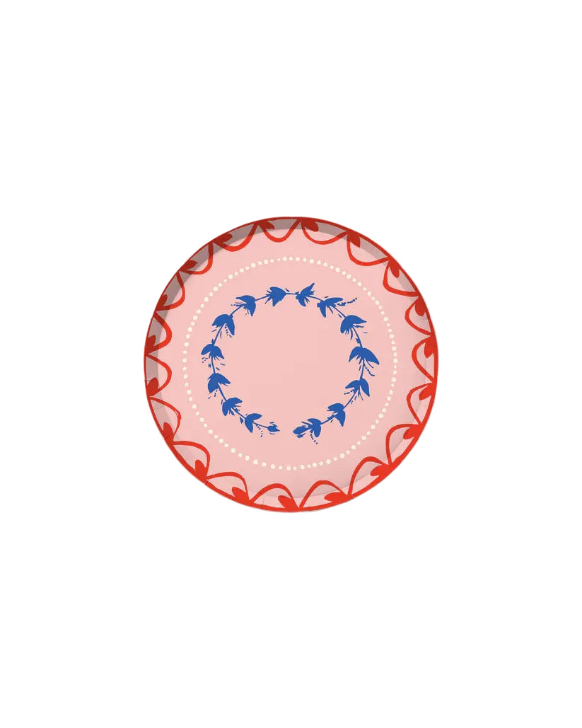 Fête Hors d'Oeuvres Paper Plate Set, Sunset Spritz