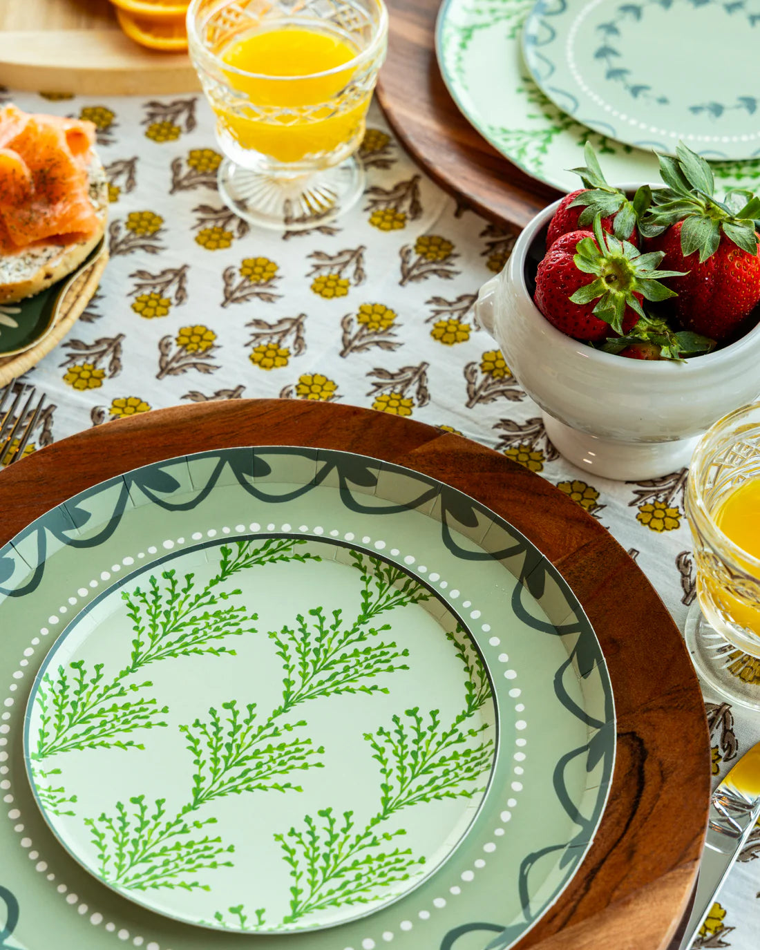 Parker Dinner Paper Plate Set, Seagrass
