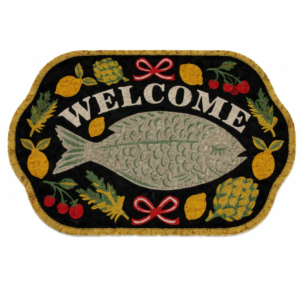 Rifle Paper Co. Welcome Coir Doormat