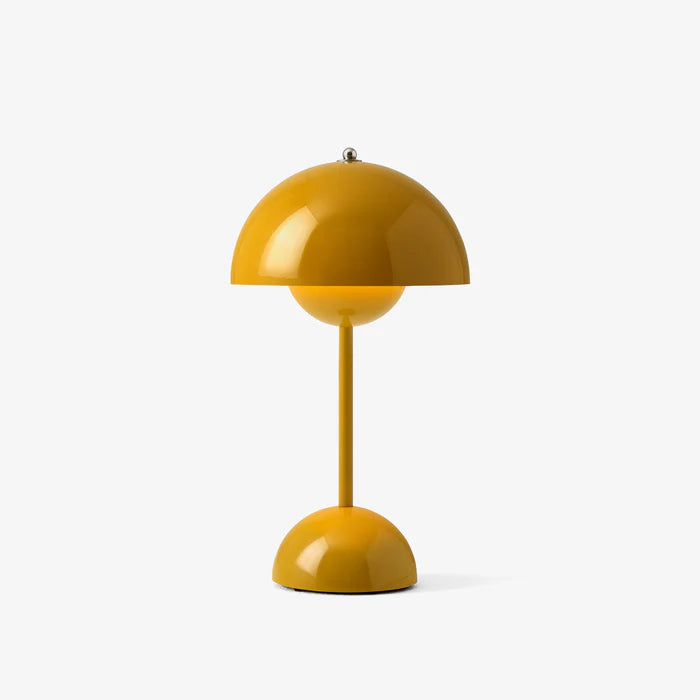 Verner Panton Portable Flower Pot Table Lamp, Mustard