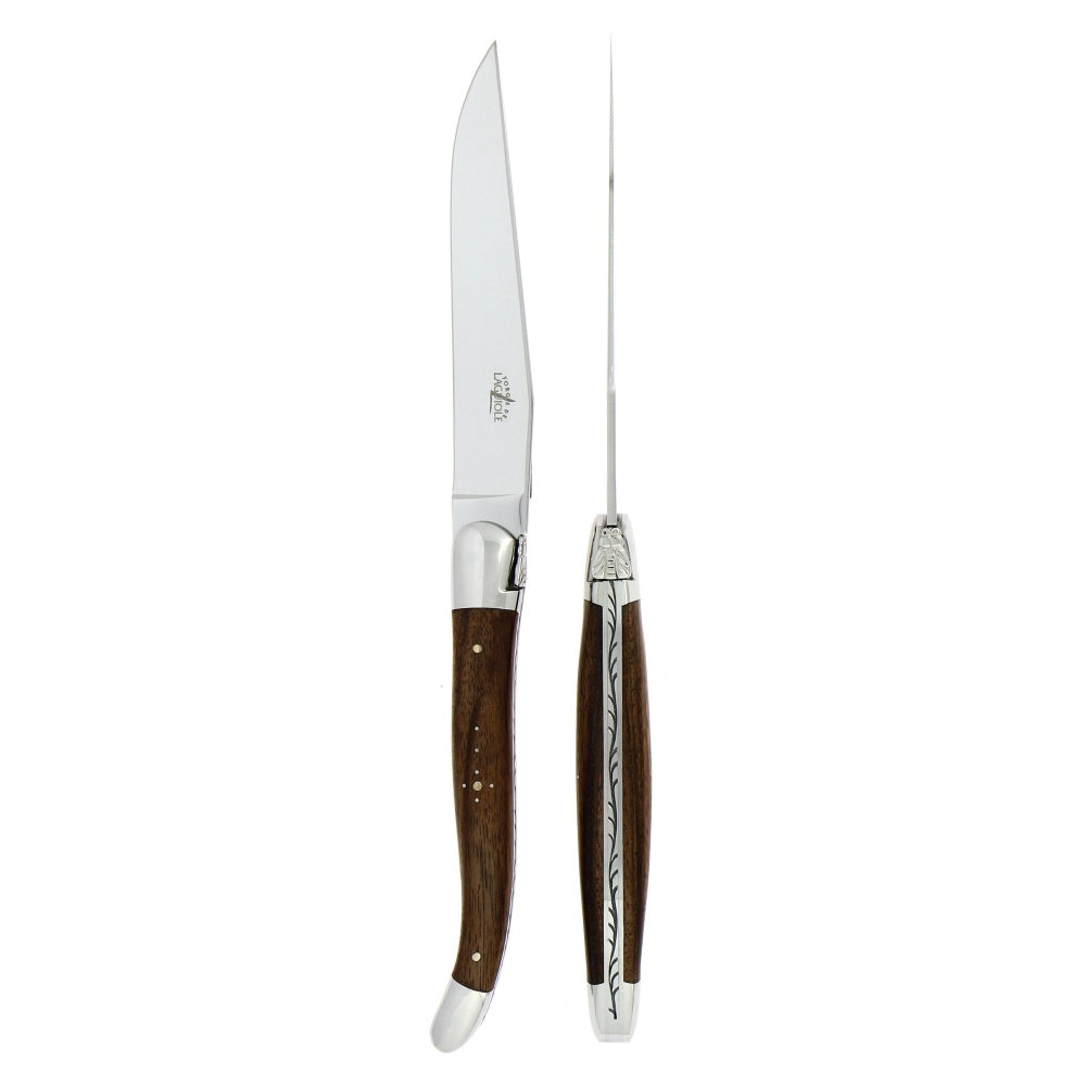 Forge de  Forge de Laguiole Walnut Steak Knives - Shiny