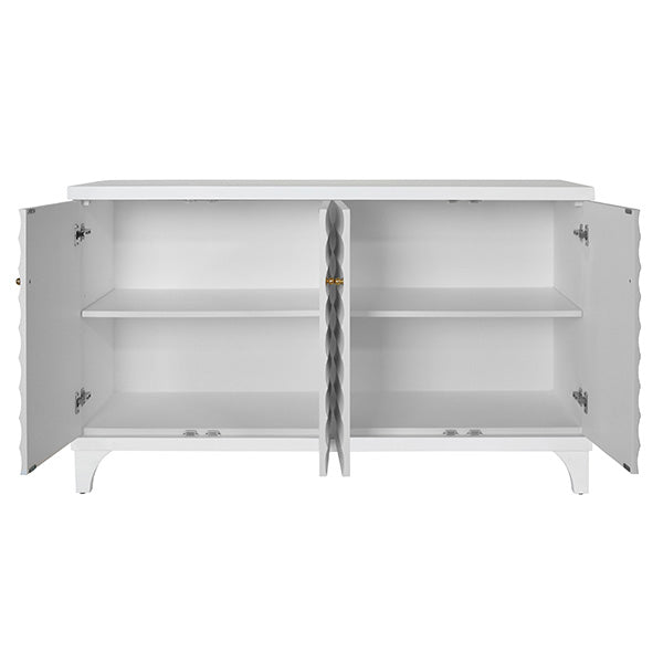 Worlds Away Gates Buffet,  White