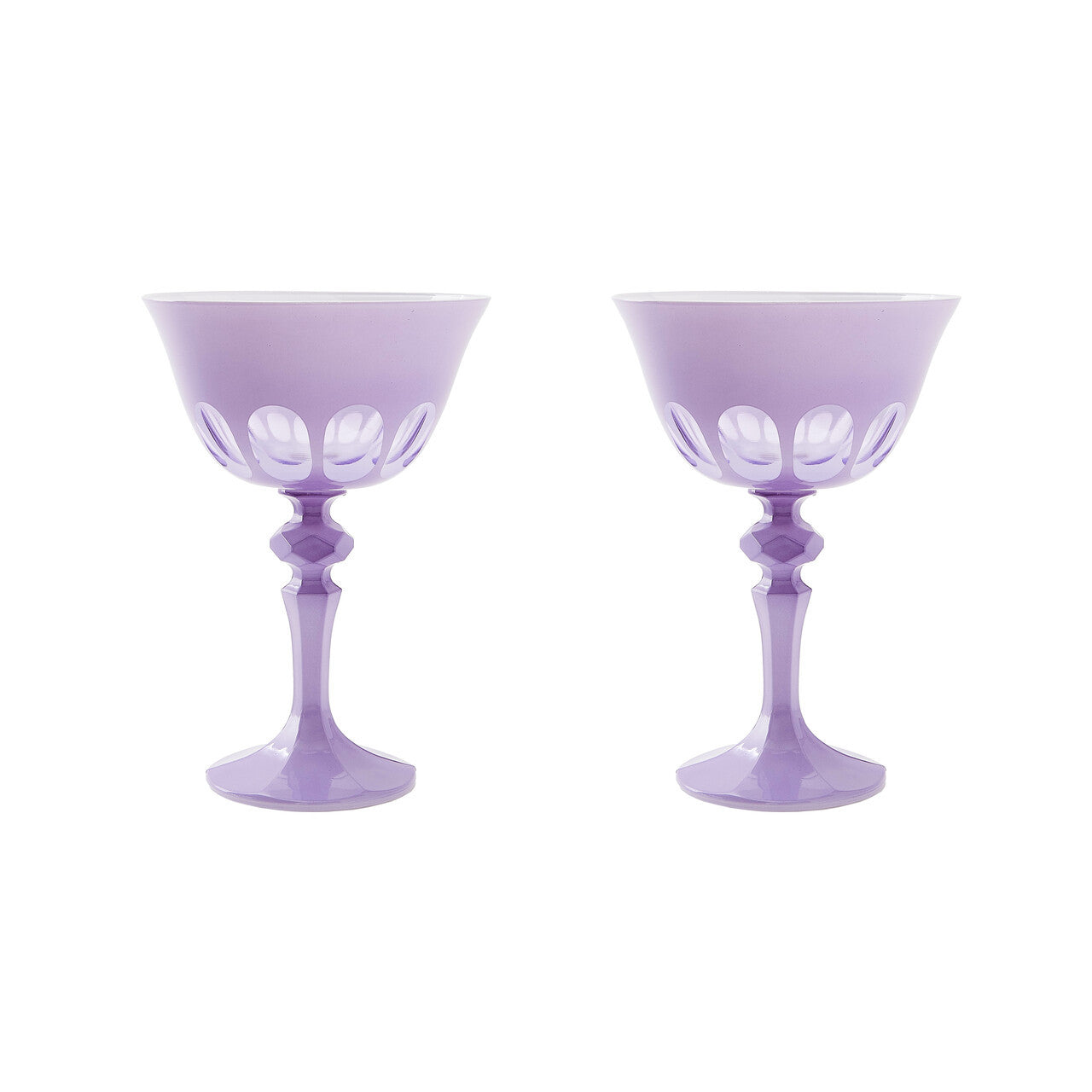 Rialto Glass Coupe, Lupine,  Set of 2