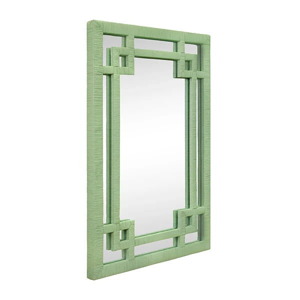 Worlds Away Geneva Mirror, Sage Green