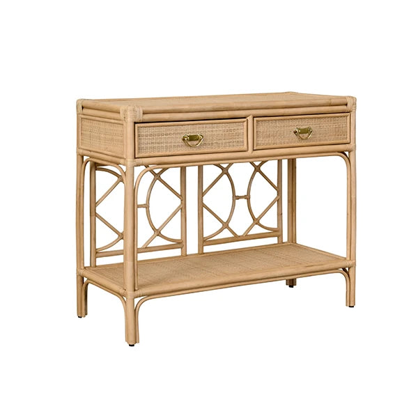 Worlds Away Gideon Console Table, Natural