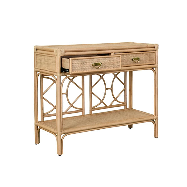Worlds Away Gideon Console Table, Natural