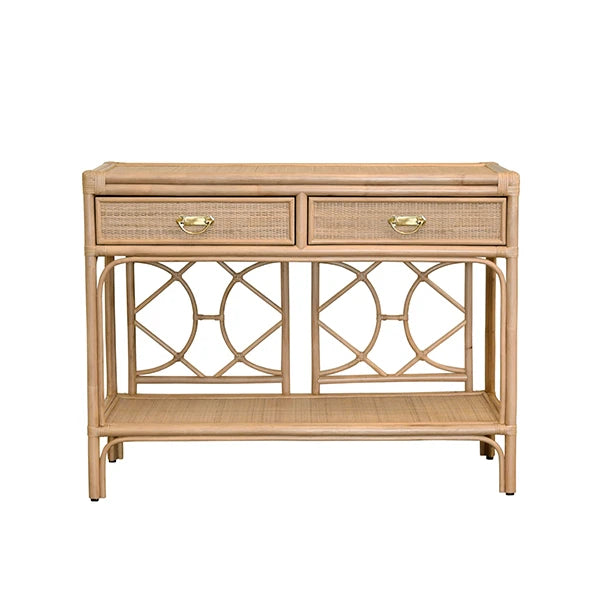 Worlds Away Gideon Console Table, Natural