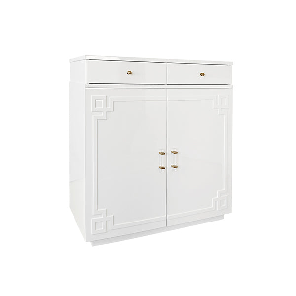 Worlds Away Glenn 2-Door Cabinet, White